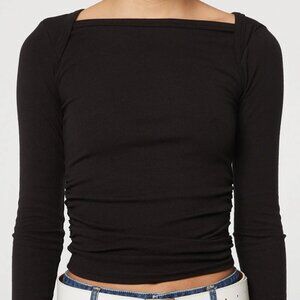 The Line by K Becks Long Sleeve Top in Black